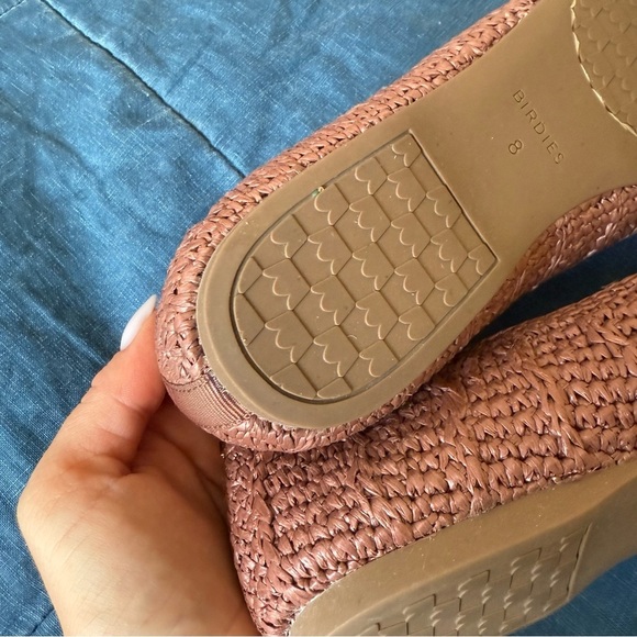 BIRDIES  Women's The Hummingbird Flats Size 8 Red Raffia Slip-On Ballet - Picture 7 of 10